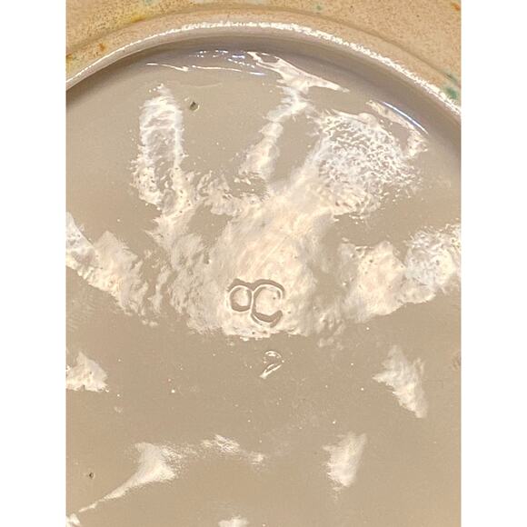 Handmade, Art Pottery Condiment Serving Set, Three (3) pieces Trippy Hippie  EUC - Picture 10 of 10